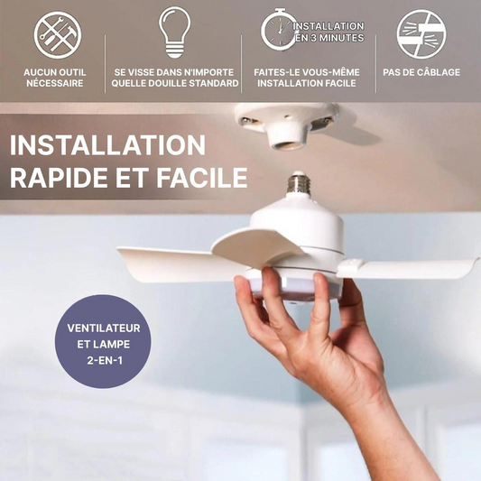 Ventilateur De Plafond Avec Lumière Led Et Télécommande